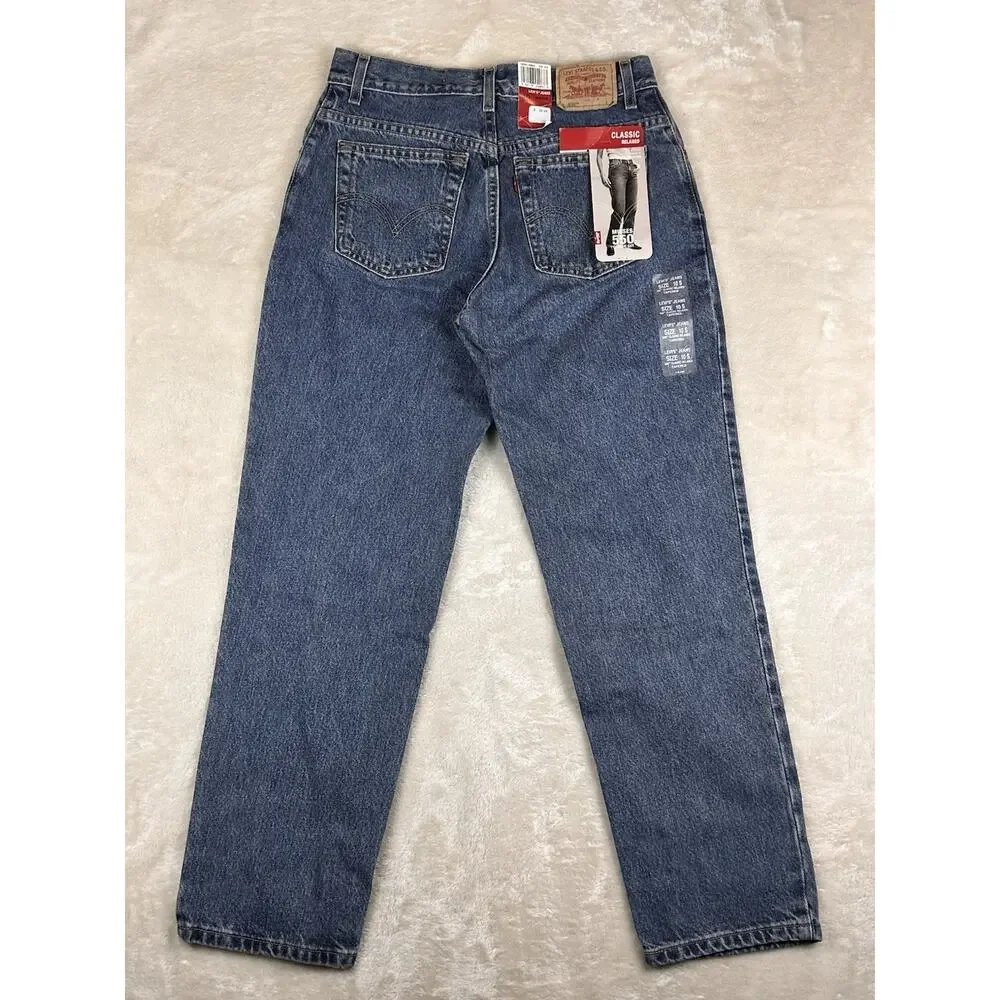 Women’s Levis 550 Jeans Classic Relaxed Fit Misses Size 10 Long Y2K Vtg 30”